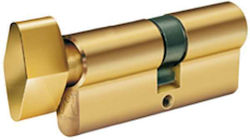 Domus Lock Cylinder 60mm (30-30) with Knob Gold