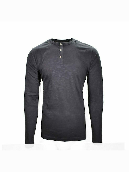 Men's Long Sleeve Cotton Blouse Grey Calamar CL 109375-1F02-08