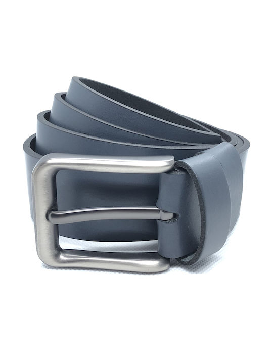 Men's Artificial Leather Wide Belt Navy Blue