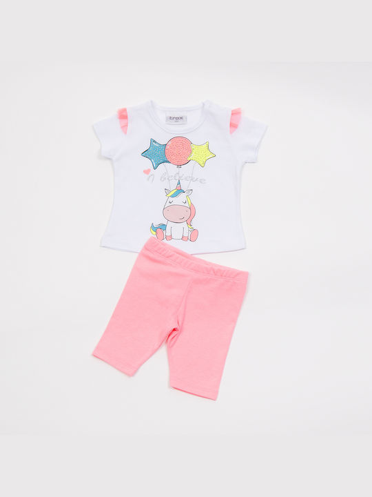 Trax Kinder Set mit Leggings Sommer 2Stück Weiß