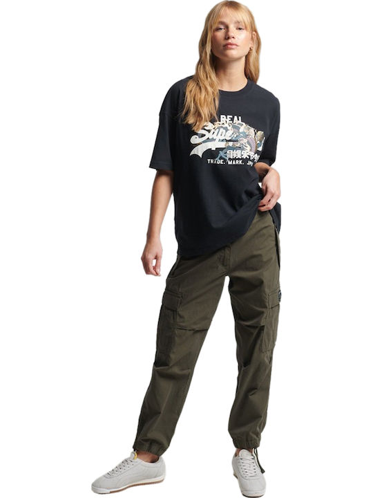 Superdry Γυναικείο T-shirt Navy Μπλε