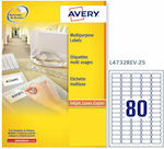 Avery 2000 Self-Adhesive Rectangular A4 Labels 35.6x16.9mm