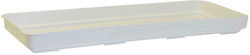 Plastona Ionian Rectangular Plate Planter White 58.5x19cm