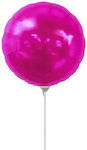 Ballon Folie Rund Rosa 17.7cm Fuchsia