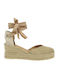 Ragazza Women's Leather Platform Espadrilles Beige