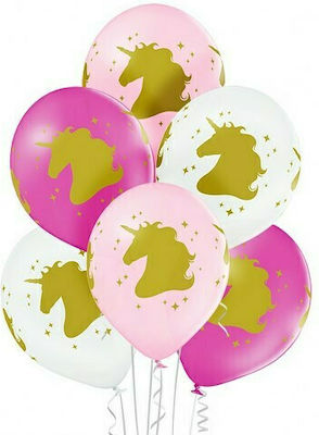 Set of 6 Balloons Latex Multicolour 30cm