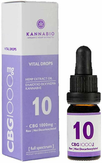 KannaBio Vital Έλαιο Κάνναβης σε Σταγόνες 1000mg με 10% CBG 10ml