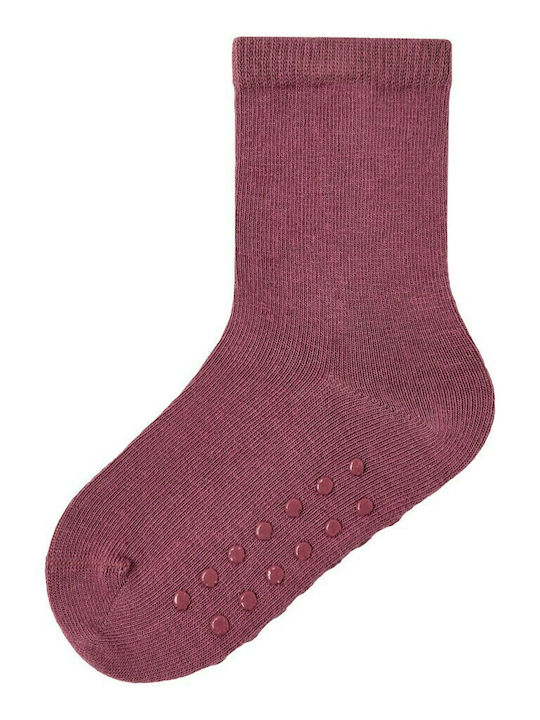 Name It Rutschfeste Lange Kindersocken Burgundisch