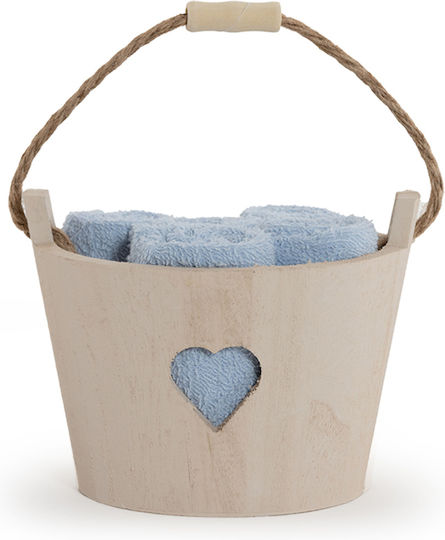 Nef-Nef Homeware Heart Basket 30xεκ. Blue Βάρους 450gr/m²