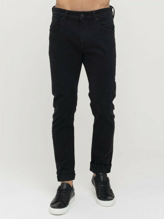 Staff Ανδρικό Παντελόνι Τζιν Ελαστικό σε Skinny Εφαρμογή Μαύρο