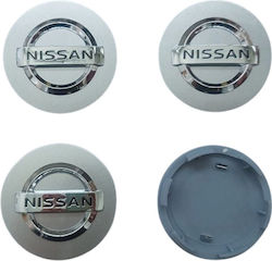 Nissan Capace Centru Roată Nissan cu Diametru Interior 59mm Argint 4buc Nissan Capace Centru Roată Nissan cu Diametru Interior 59mm Argint 4buc