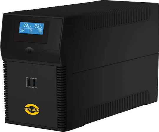 Orvaldi ID1K0CH UPS Line-Interactive 1000VA 600W με 4 Schuko Πρίζες