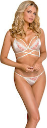 Casmir Lingerie Eliza Sexy Σετ Εσωρούχων Ecru