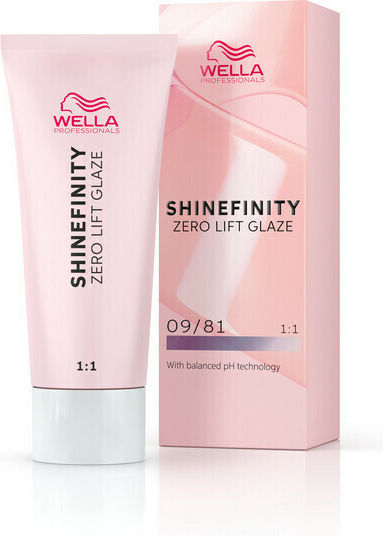 Wella Shinefinity Zero Lift Glaze Temporary Hair Dye 09/81 60ml