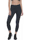 Schulung Frauen Gekürzt Leggings Hochgeschnitten Schwarz