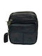 Men's Crossbody and Belt Bag made of Genuine High Quality Leather in Black