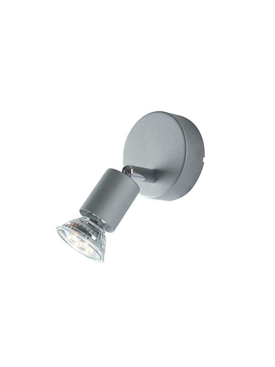 Fan Europe Cooper Μονό Σποτ με Ντουί GU10 σε Ασημί Χρώμα