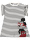 Mickey Mouse Children's Dress Short Sleeve Striped White