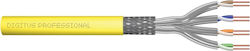 Digitus S/FTP Cat.7a Καλώδιο Δικτύου Ethernet χωρίς ακροδέκτες 100m Κίτρινο