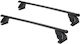 Cam Car Roof Bars Metallic 112cm for Audi 80 4D Set with Roof Rack Legs Black
