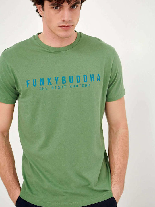 Funky Buddha Herren T-Shirt Kurzarm Grün