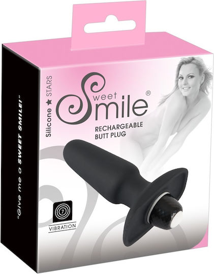 You2Toys Sweet Smile Rechargeable Butt Plug Anal Plug mit Vibration Schwarz