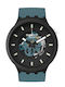 Swatch Night Trip Ανδρικό Ρολόι 47mm Μπαταρίας με Μπλε Κεραμικό Μπρασελέ