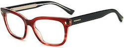 Dsquared2 Children's Plastic Eyeglass Frame Burgundy D2 0027 8RR