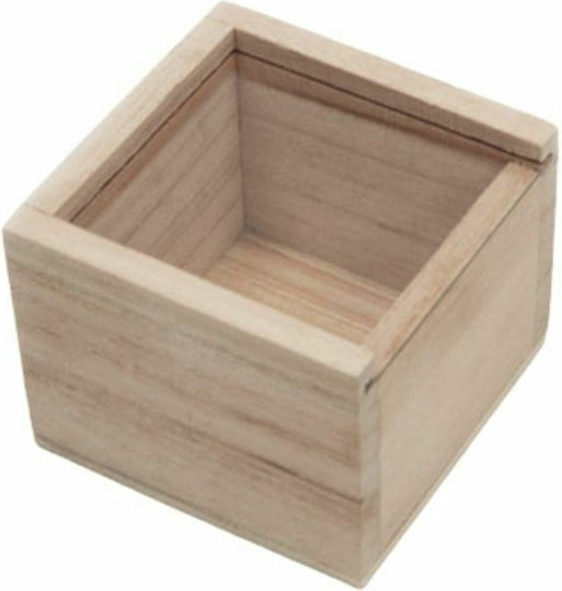 Faitakis Pack Box for Wedding Favors Made of Plexiglass with Plexiglass Drawer Lid 6.5x6.5x6.5cm 1pcs