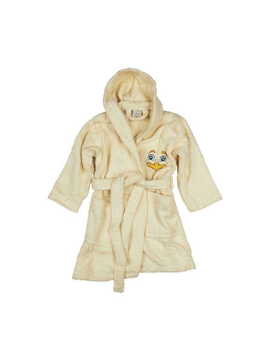 Dimcol Kids Hooded Bathrobe Parrot Ecru 1820913912600078