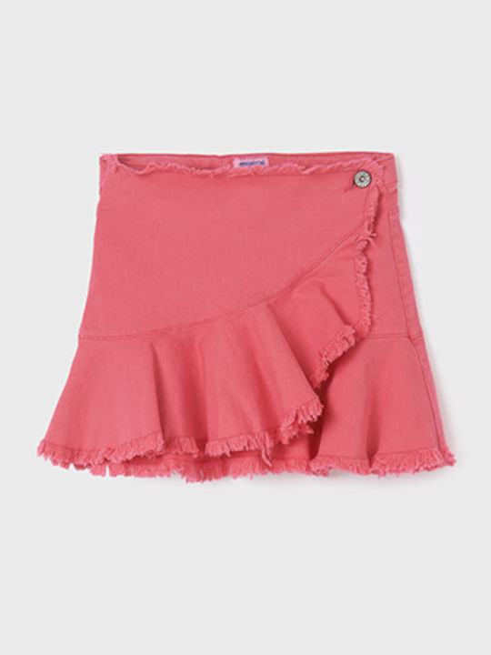 Kinder Rock aus Jeans Einfarbig Rot
