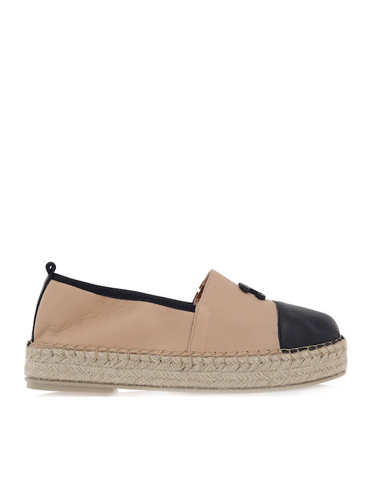Women's Leather Espadrilles Nude