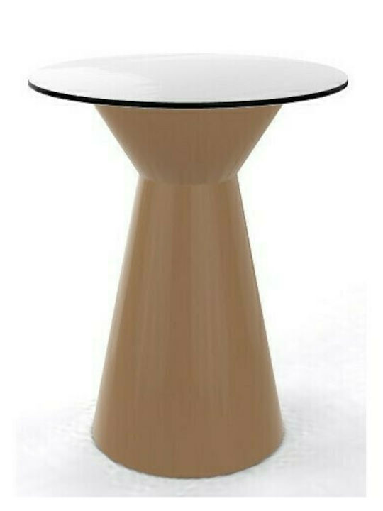 Roller Table Kitchen with Plastic Surface Mocha 60x60x74cm