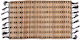 Nef-Nef Homeware Wicker Placemat Straw Brown-Black 48x33cm