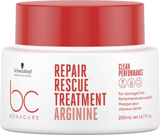 Schwarzkopf Bonacure Repair Rescue Arginine Hair Mask for Repairing with Keratin & Peptides 200ml