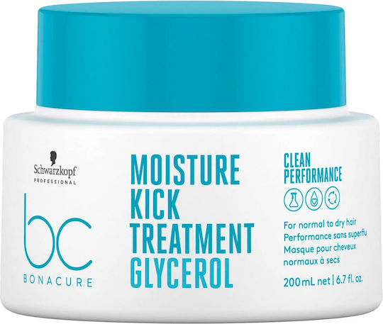 Schwarzkopf Bonacure Moisture Kick Treatment Hair Mask for Hydration with Hyaluronic Acid & Keratin 200ml