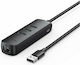 Ugreen CM416 USB 2.0 Hub 3 Porturi cu conexiune USB-A / Ethernet (20984)