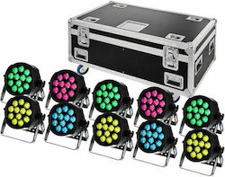 Varytec Bewegtes Licht PAR LED Typhoon True 12 TP /10 Bundle (RGBWA / UV)