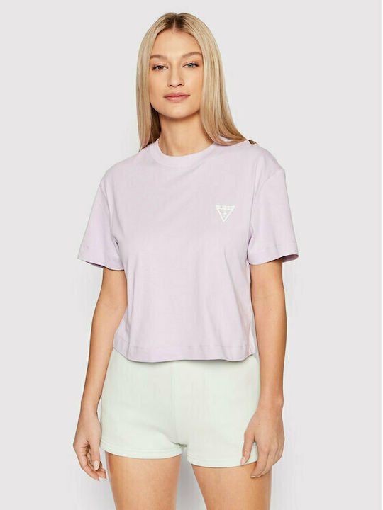 Guess Women's Crop T-shirt Lilacc