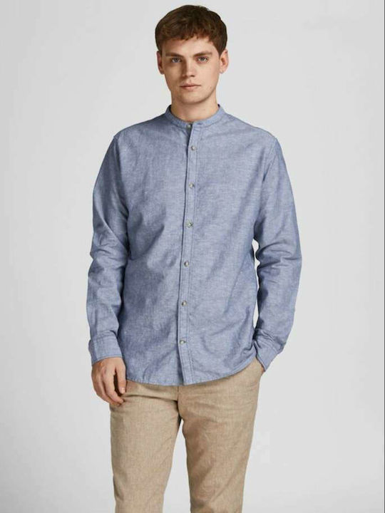 Jack & Jones Langärmlig Leinen Hemd Faded Denim