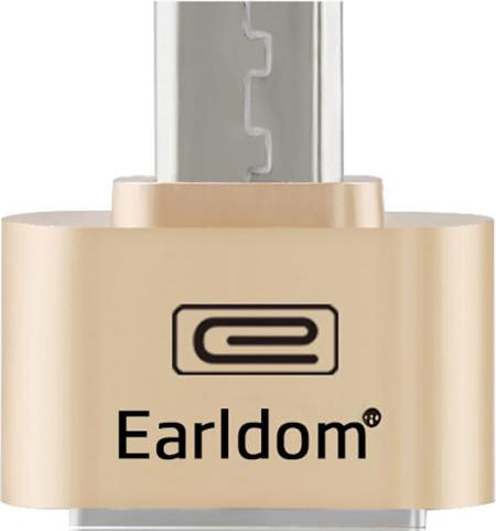 Earldom Конвертор micro USB мъжки към USB-A женски Златист 1 брой