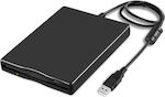 Floppy disk drive , External, USB, Black - 17317