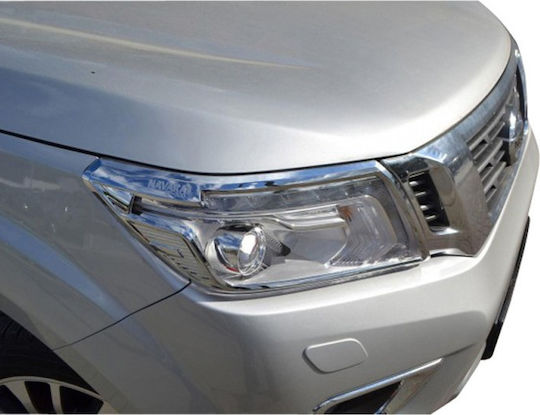Nissan Front Headlight Masks for Nissan Navara / NP300 Front Headlight Grilles Chrome
