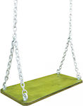 Wooden Hanging Swing for 3+ years Green