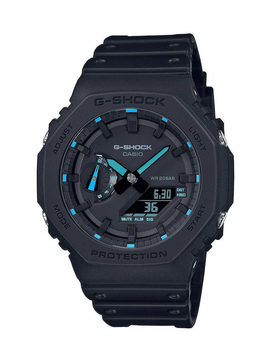 Casio G-Shock Ρολόι Μπαταρίας με Καουτσούκ Λουράκι σε Μαύρο χρώμα