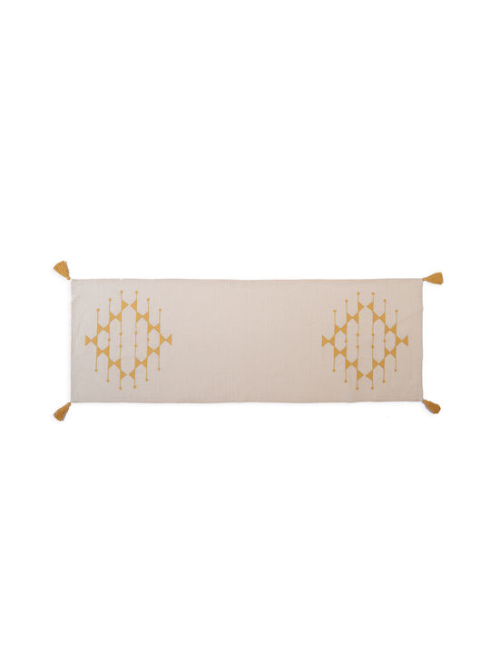 Nef-Nef Homeware Ράνερ Βαμβακερό με Κέντημα Esther Yellow 50x140εκ.