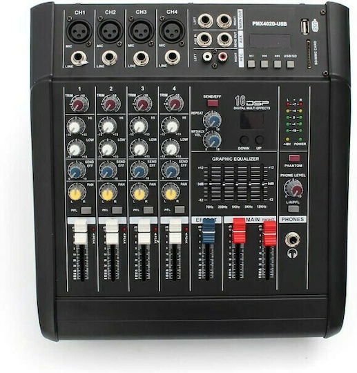 PMX402D PMX402D Analog Console 4 Channels 4 XLR Inputs