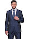 Ramiro T Winter Men's Groom's Suit with Slim Fit Navy Blue