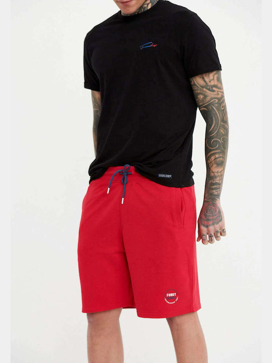 Funky Buddha Men's Athletic Shorts Red