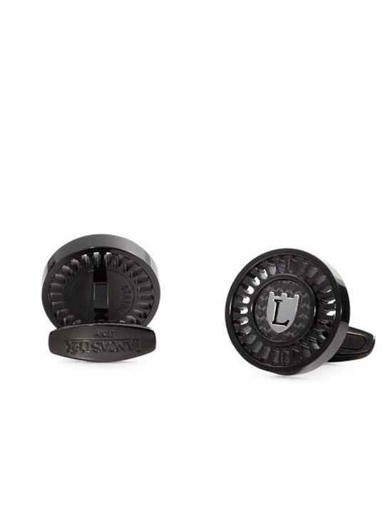 Lancaster Italia Cufflinks from Steel in Black Color
